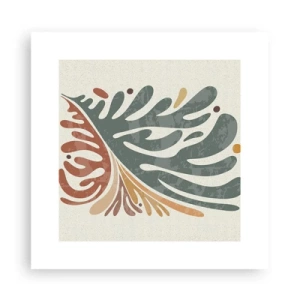 Plakat - Wielobarwny liść - 30x30 cm