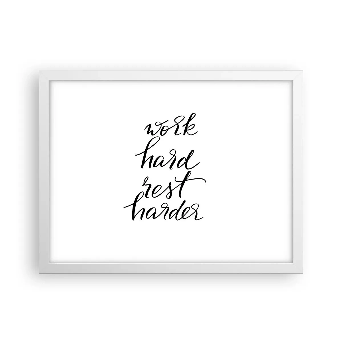 Plakat w białej ramie - Życiowa równowaga - 40x30 cm