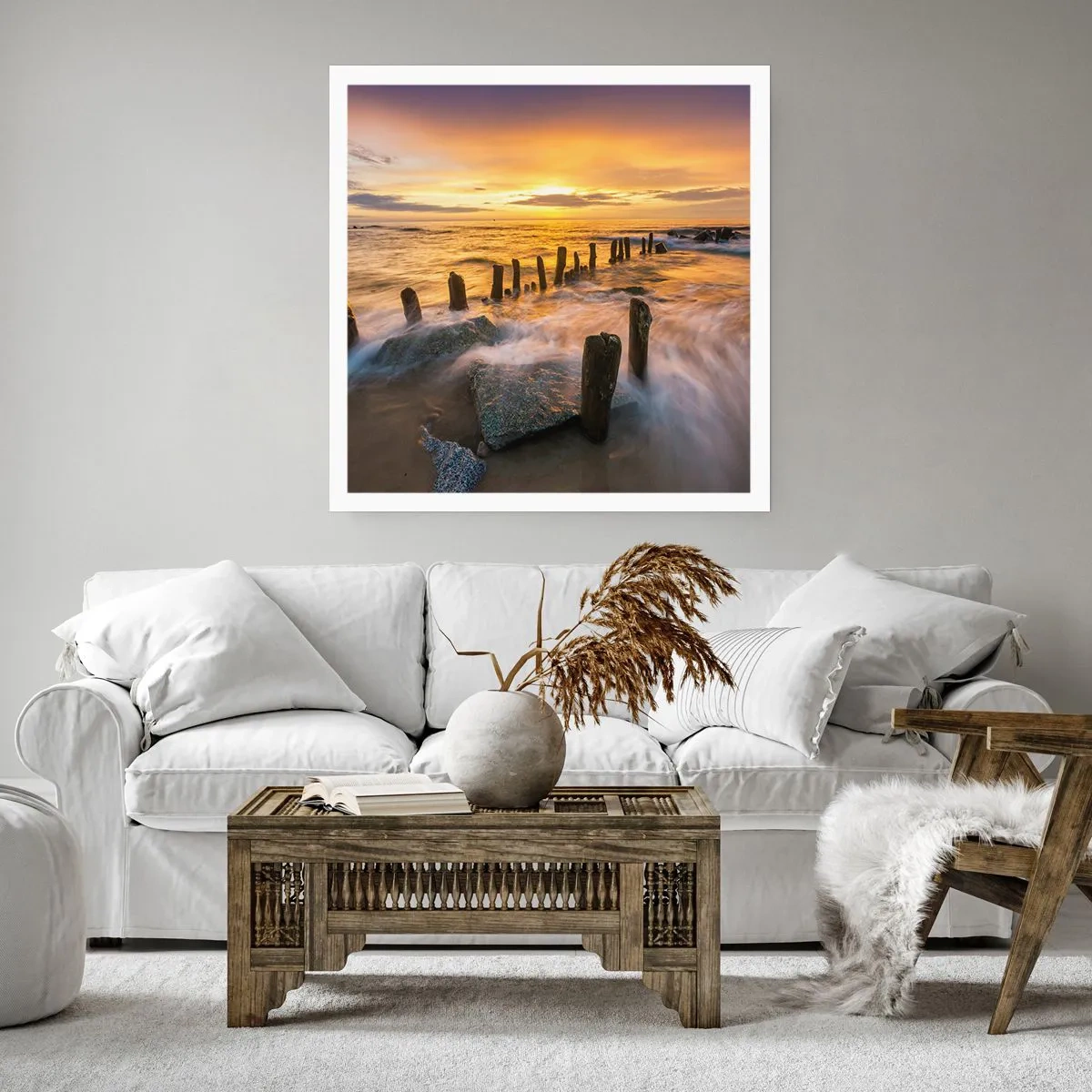 Plakat - Surowe piękno Bałtyku - 60x60 cm
