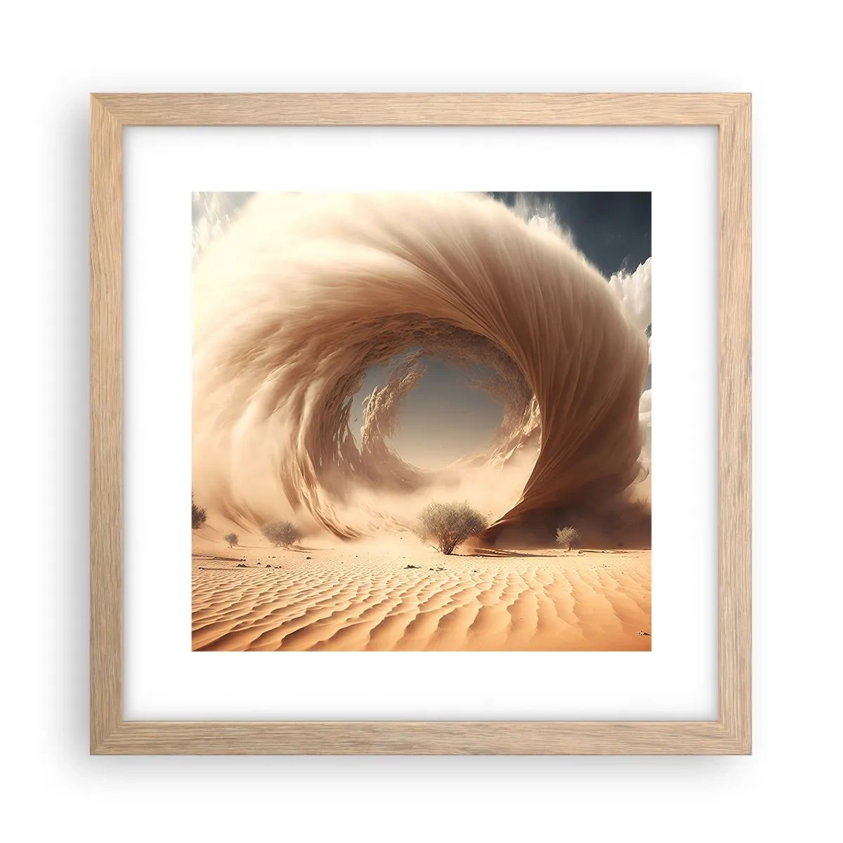 Plakat w ramie jasny dąb - Otwarty portal - 30x30 cm