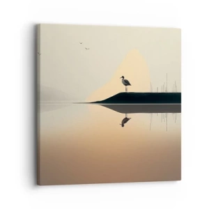 Obraz na płótnie - Pan na jeziorze - 30x30 cm