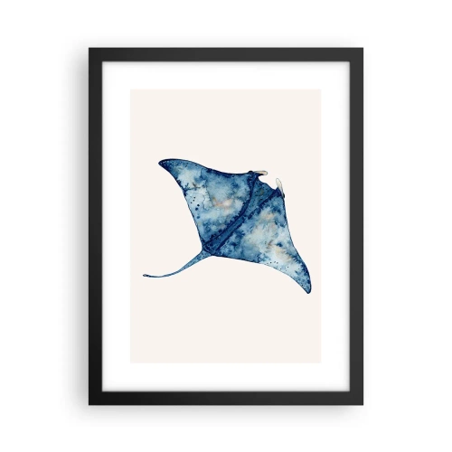 Plakat w czarnej ramie - Życie w błękicie - 30x40 cm