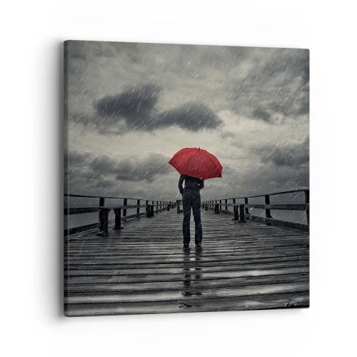 Obraz na płótnie - To nic, że pada - 40x40 cm