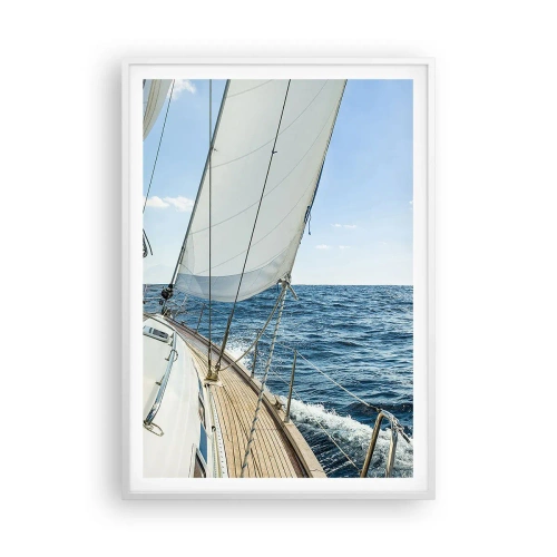 Plakat w białej ramie - Ahoj, przygodo - 70x100 cm
