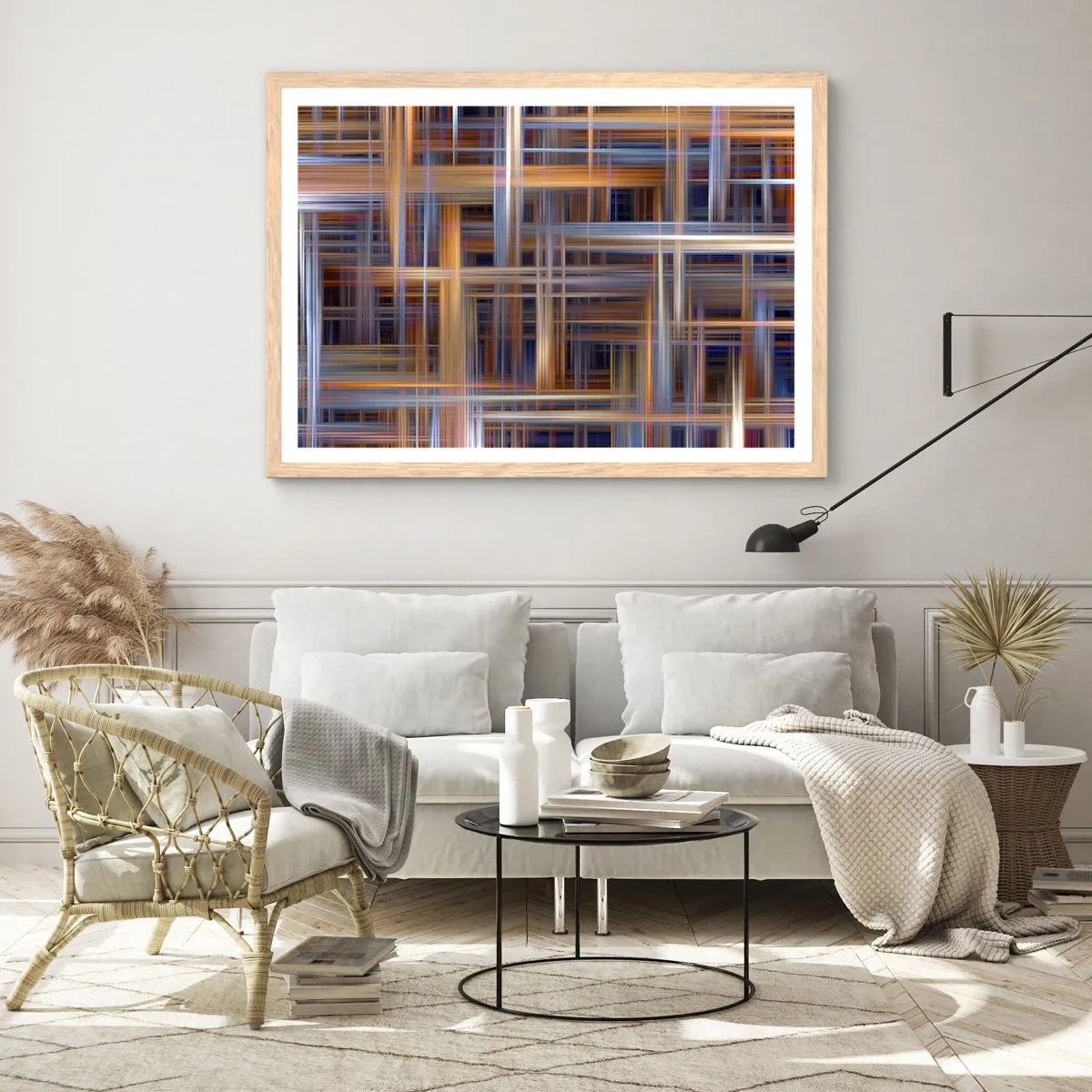 Plakat w ramie jasny dąb - Utkane ze światła - 50x40 cm