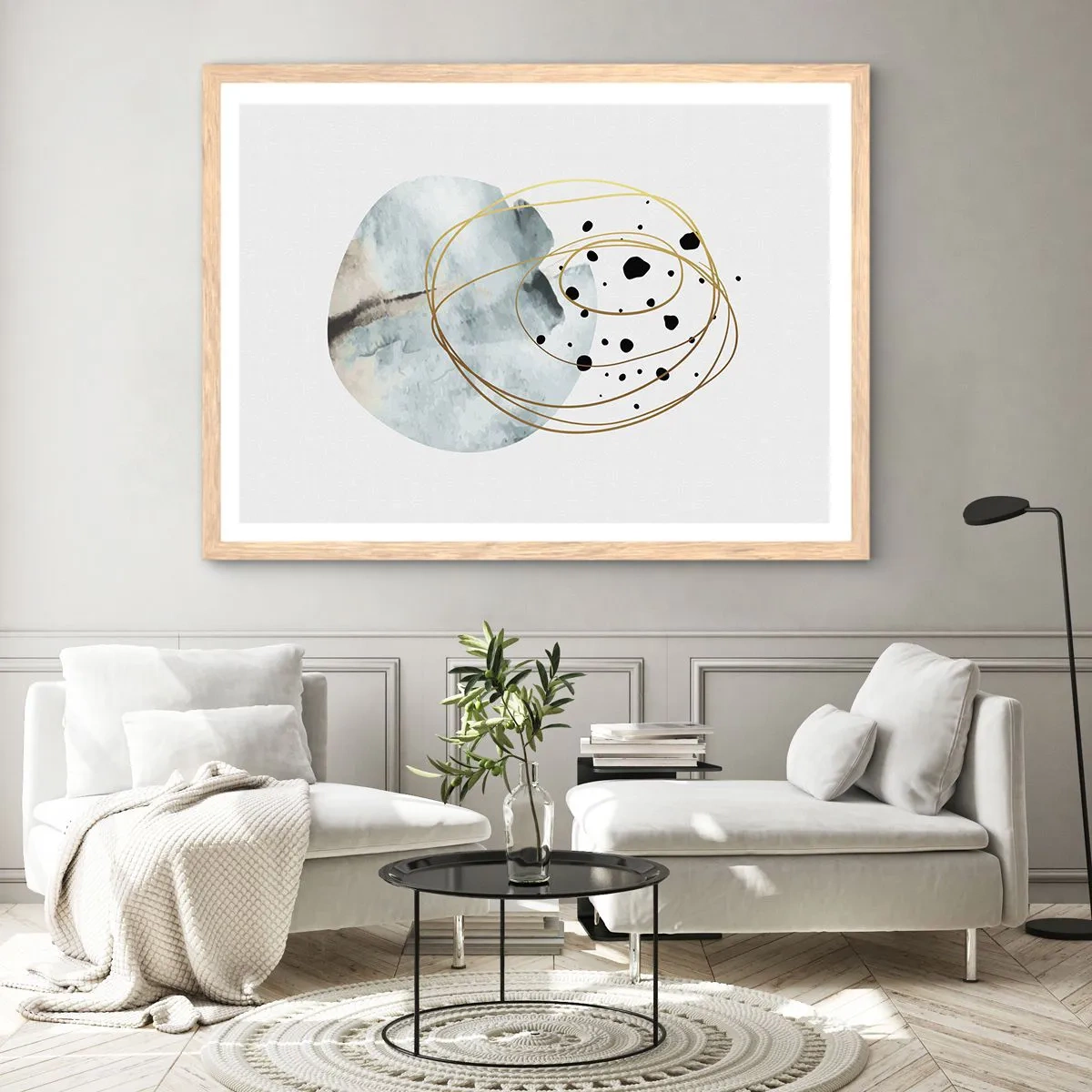 Plakat w ramie jasny dąb - W objęciach przestrzeni - 70x50 cm