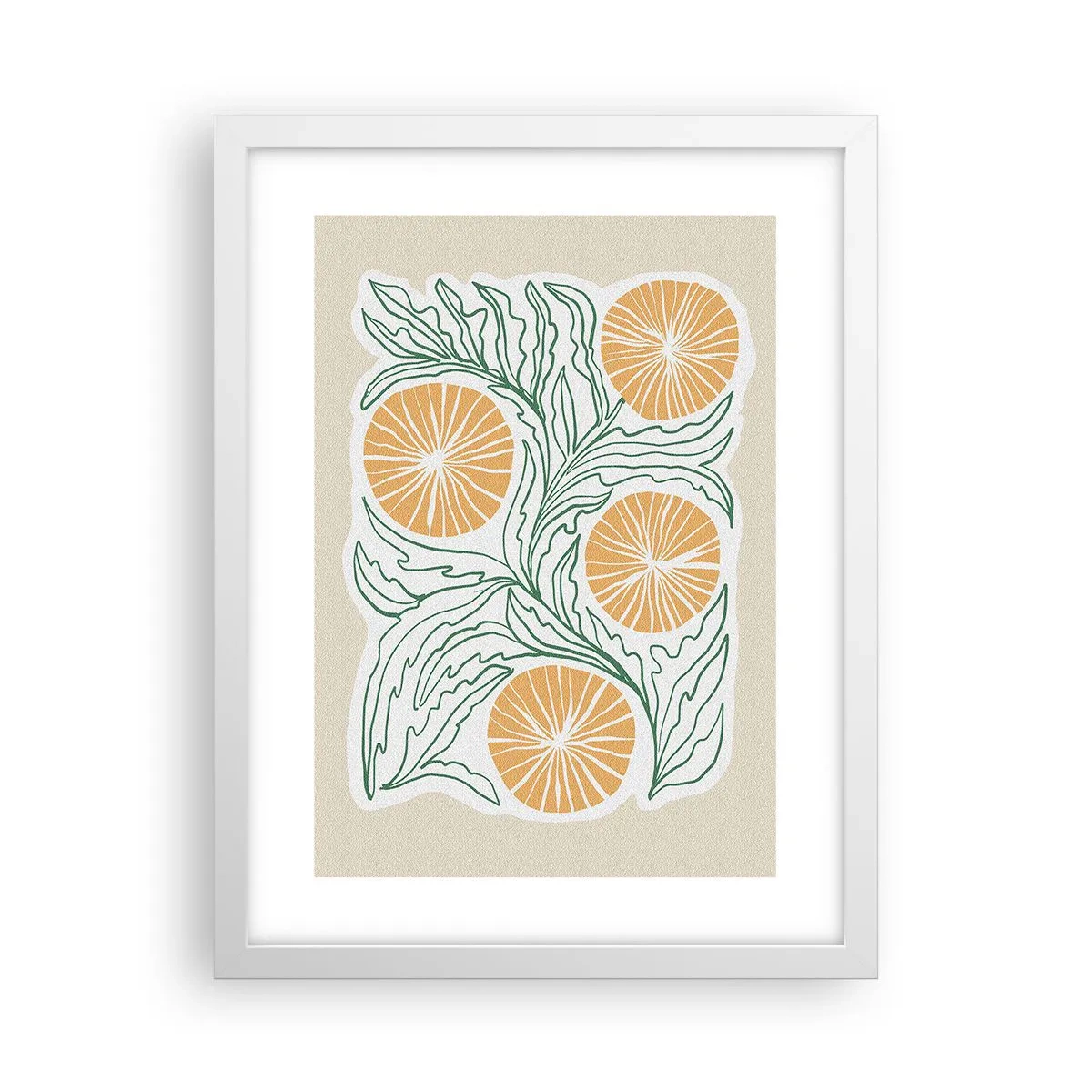 Plakat w białej ramie - Etnicznie z nutą abstrakcji - 30x40 cm