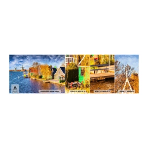 Fototapeta Próbka Samoprzylepna Deluxe Sticker - Od wieków bez zmian - Krajobraz, Wiatrak, Holandia - 100x30 cm