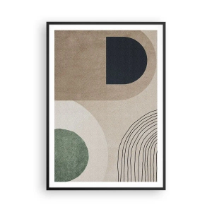 Plakat w czarnej ramie - Łagodność owalu - 70x100 cm