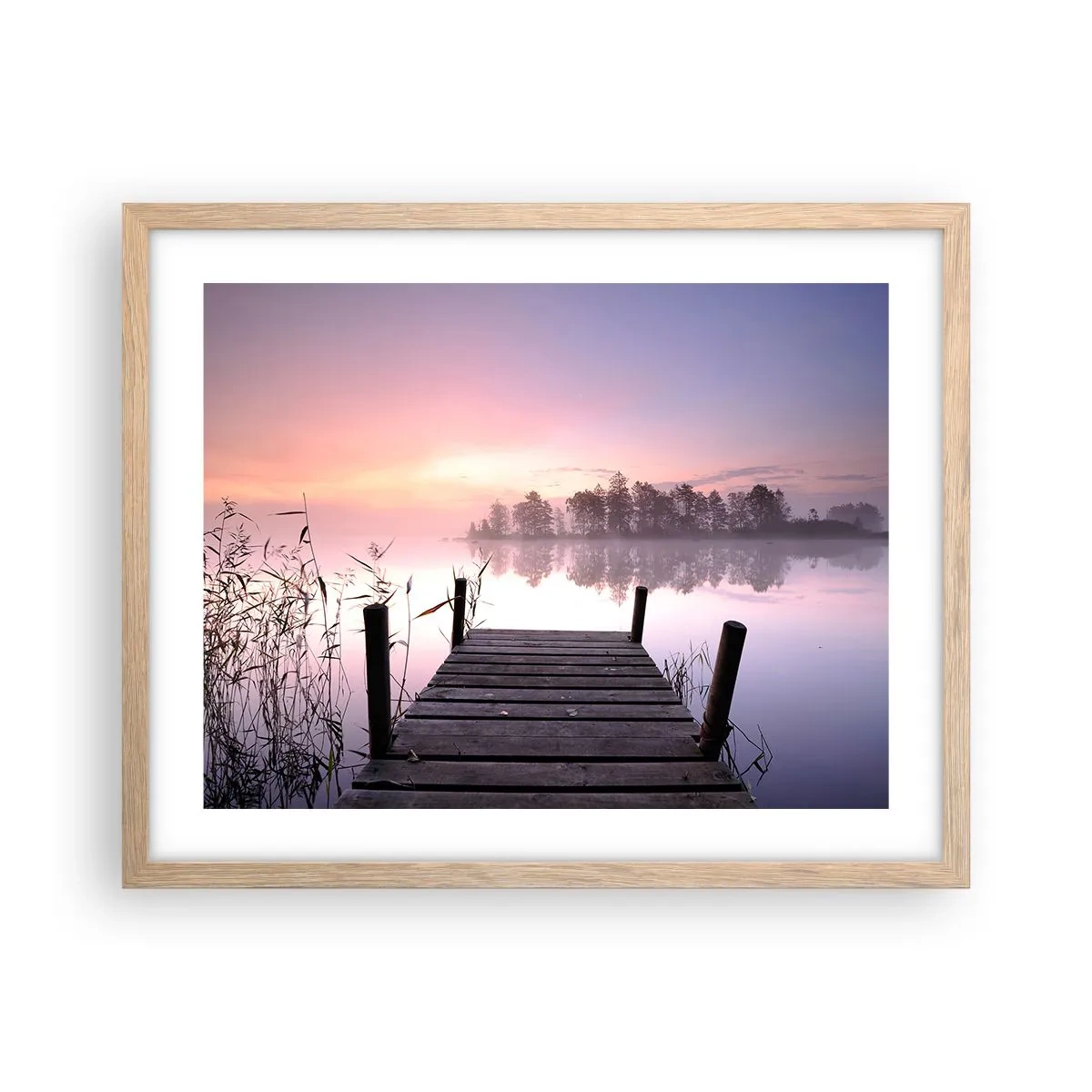 Plakat w ramie jasny dąb - Z liliowej mgły... - 50x40 cm