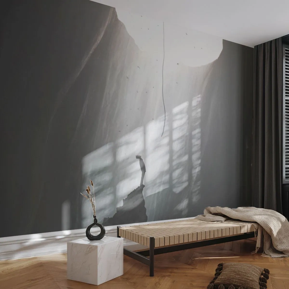 Fototapeta Premium Sand - Zawsze jest jakieś wyjście - Jaskinia, Człowiek, Wspinaczka - 250x175 cm