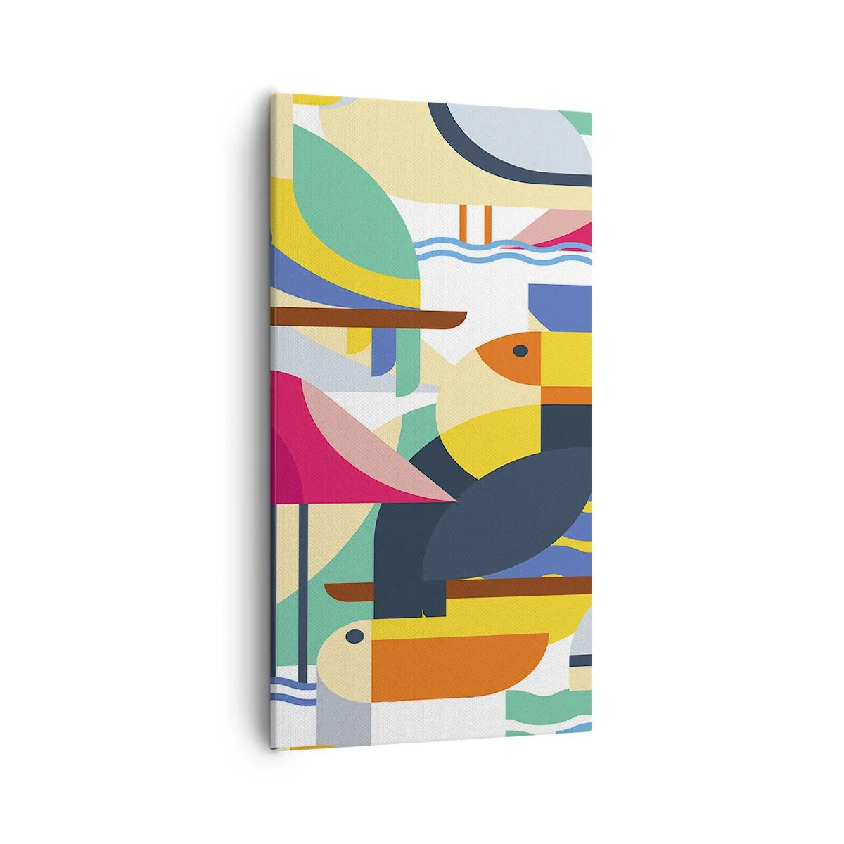 Obraz na płótnie - Ptasie party - 55x100 cm