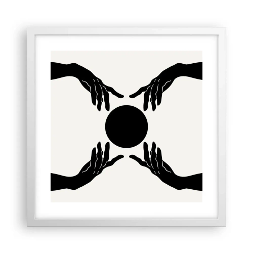 Plakat w białej ramie - Tajemny znak - 40x40 cm