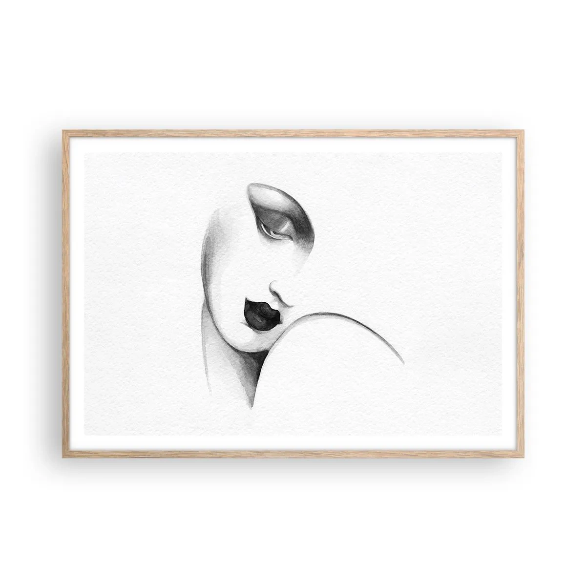 Plakat w ramie jasny dąb - W stylu Łempickiej - 100x70 cm