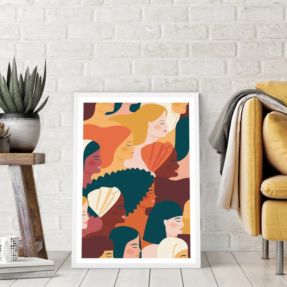 Plakat w białej ramie - Tylko kobiecość - 40x50 cm