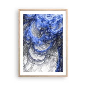 Plakat w ramie jasny dąb - Narodziny fali - 50x70 cm