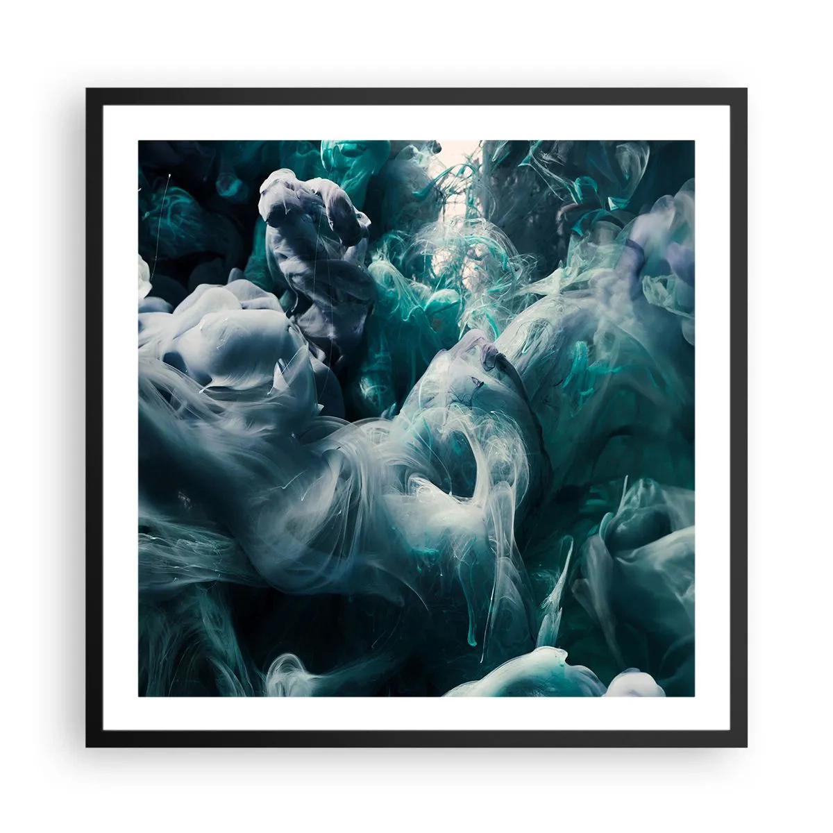 Plakat w czarnej ramie - Ruch koloru - 60x60 cm