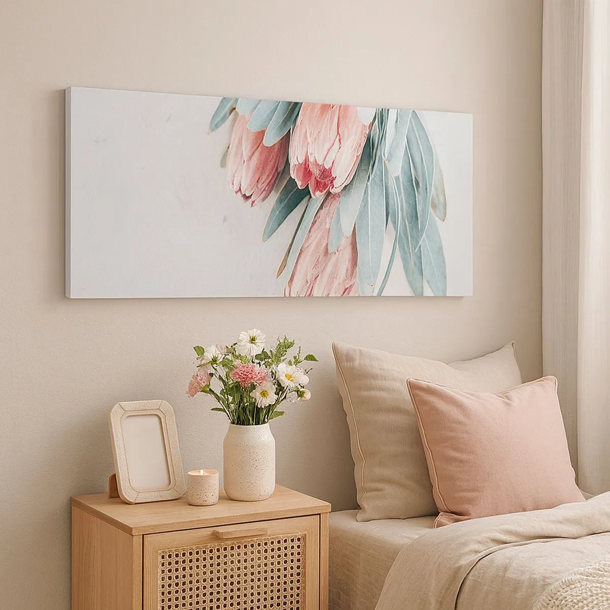 Obraz na płótnie - Zawstydzone własną urodą - 100x40 cm