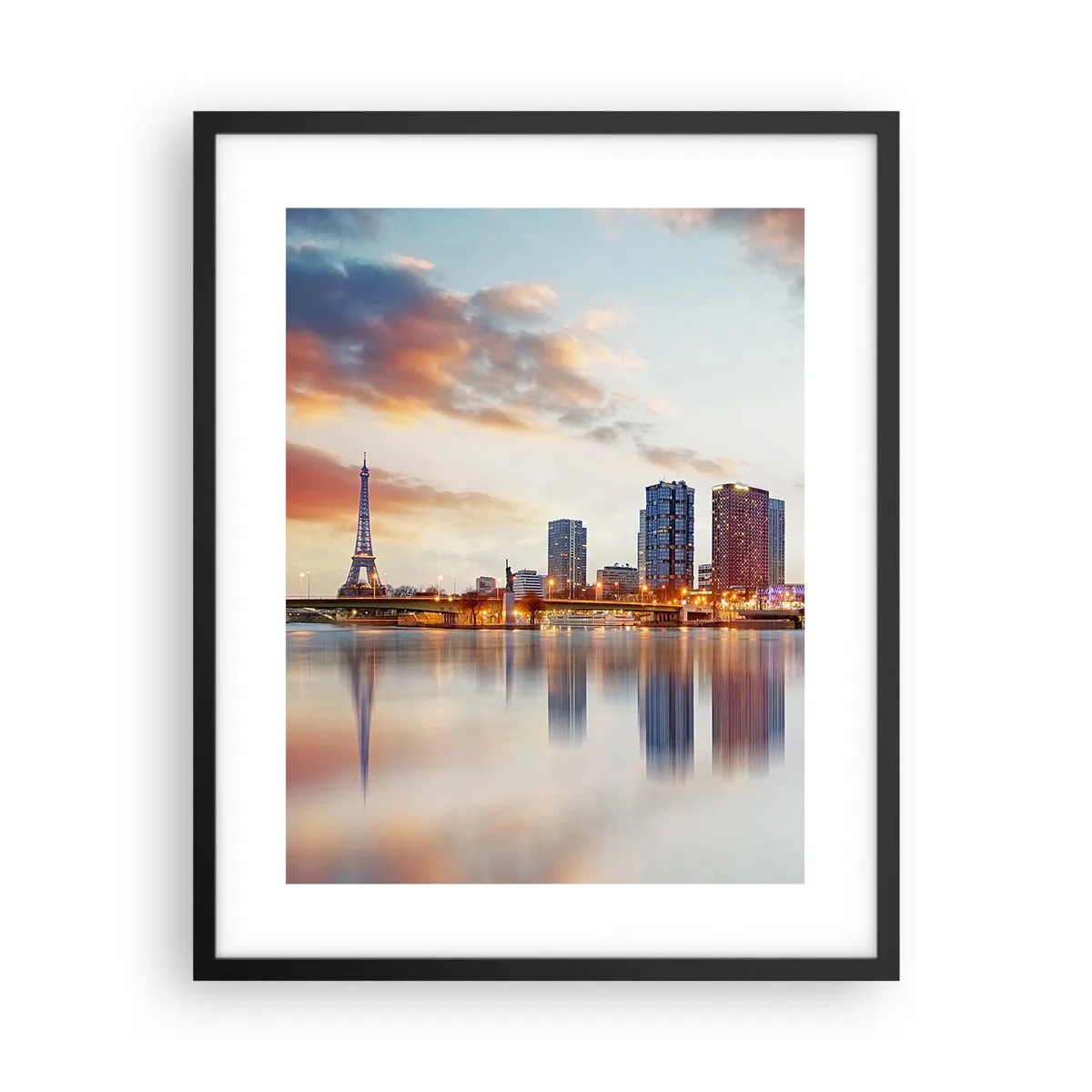 Plakat w czarnej ramie - Monumentalny spokój Paryża - 40x50 cm