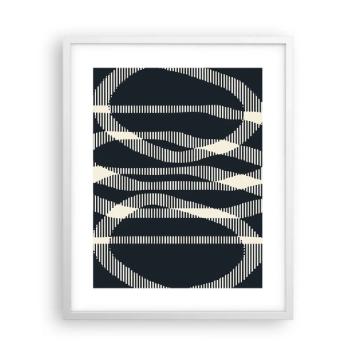Plakat w białej ramie - Próba przełamania ciemności - 40x50 cm