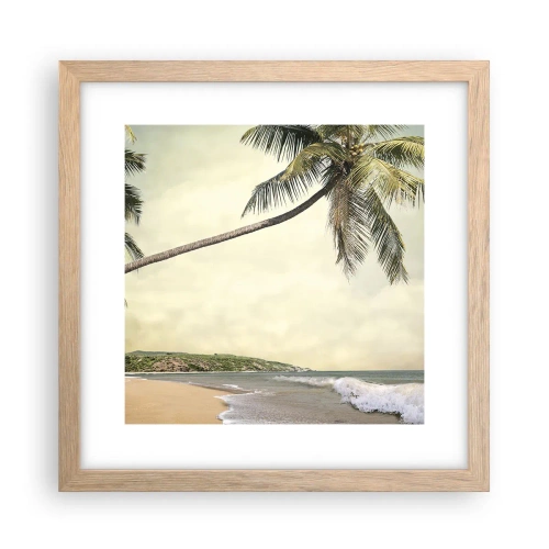 Plakat w ramie jasny dąb - Tropikalne marzenie - 30x30 cm