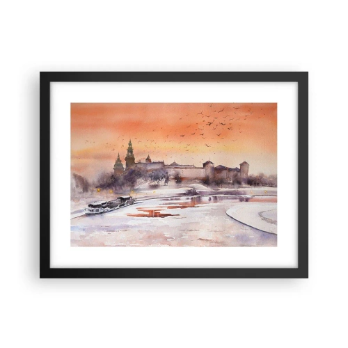 Plakat w czarnej ramie - Królewski zachód słońca - 40x30 cm