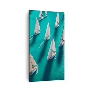 Obraz na płótnie - W zawody z wiatrem - 55x100 cm