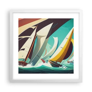 Plakat w białej ramie - Z żywiołami za pan brat - 40x40 cm