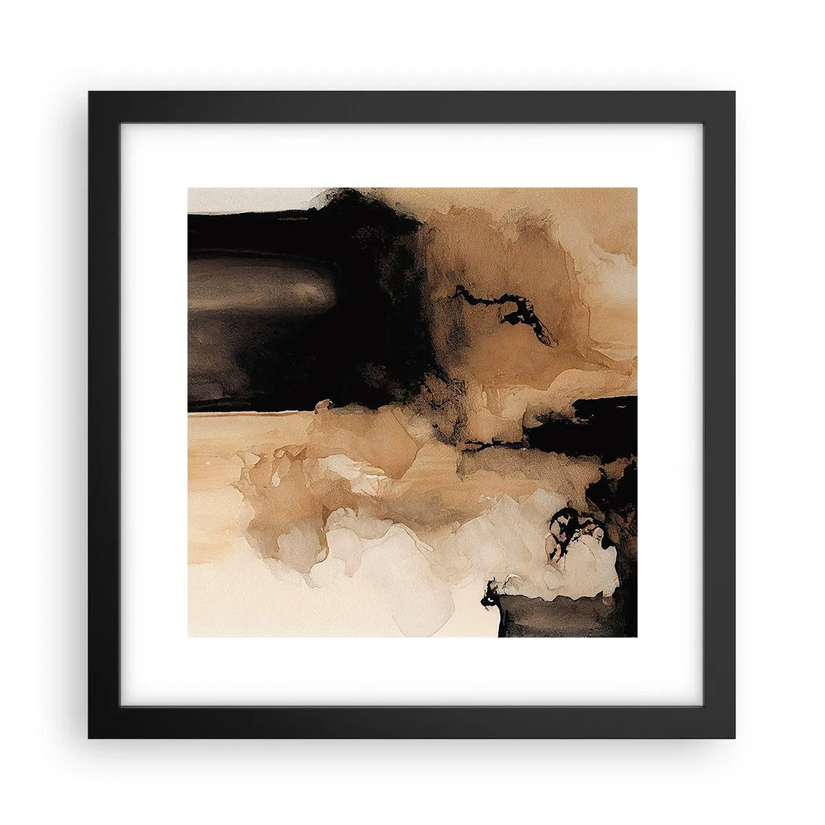 Plakat w czarnej ramie - Abstrakcja intrygująca - 30x30 cm