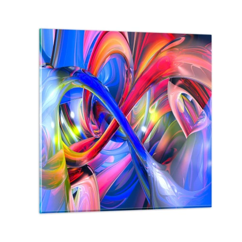 Obraz na szkle - Taniec barw - 70x70 cm