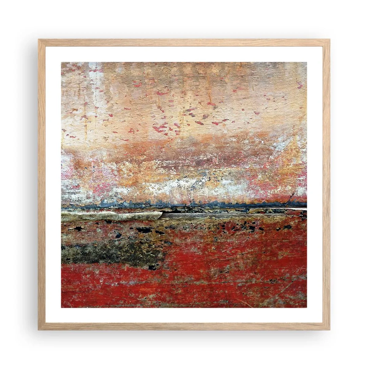 Plakat w ramie jasny dąb - Może to morze - 60x60 cm