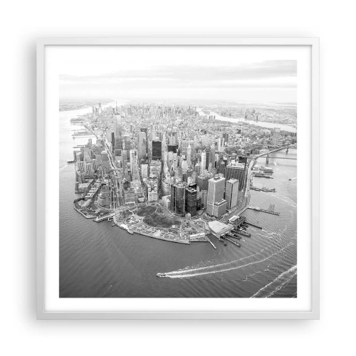 Plakat w białej ramie - Jak nie pokochać? - 60x60 cm