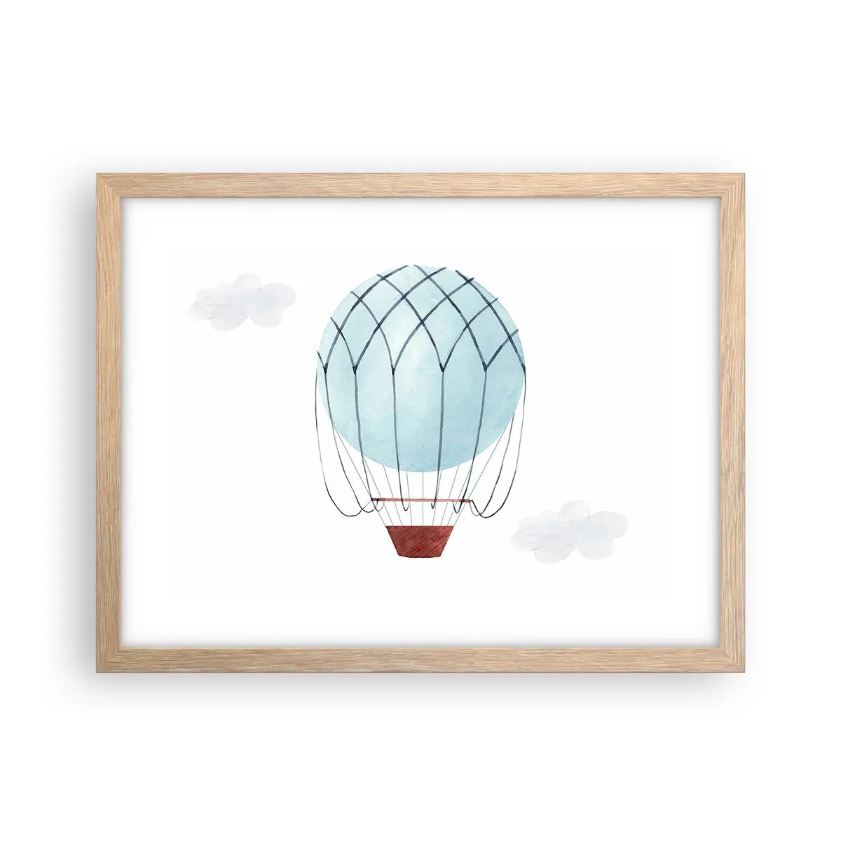 Plakat w ramie jasny dąb - Cały w chmurach - 40x30 cm