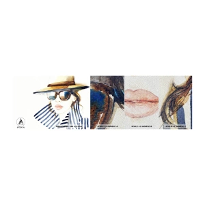 Fototapeta Próbka Premium Sand - Floryda wita! - Twarz Kobiety, Portret Kobiety, Moda - 100x30 cm