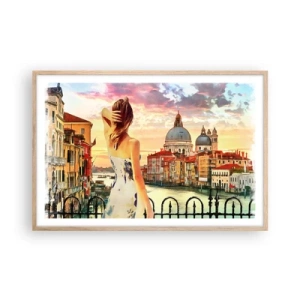 Plakat w ramie jasny dąb - Jak przygoda to tylko w … - 91x61 cm