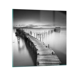 Obraz na szkle - Spokój zapomnianego brzegu - 70x70 cm