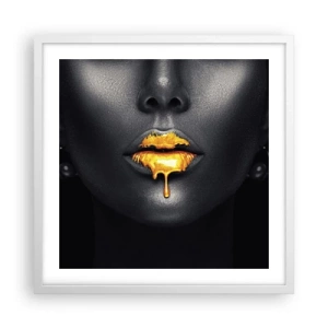 Plakat w białej ramie - Złotousta - 50x50 cm