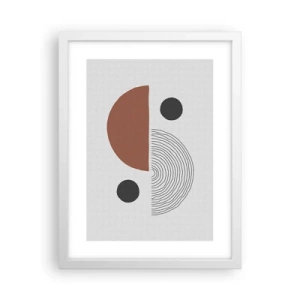 Plakat w białej ramie - Doskonałość koła - 30x40 cm