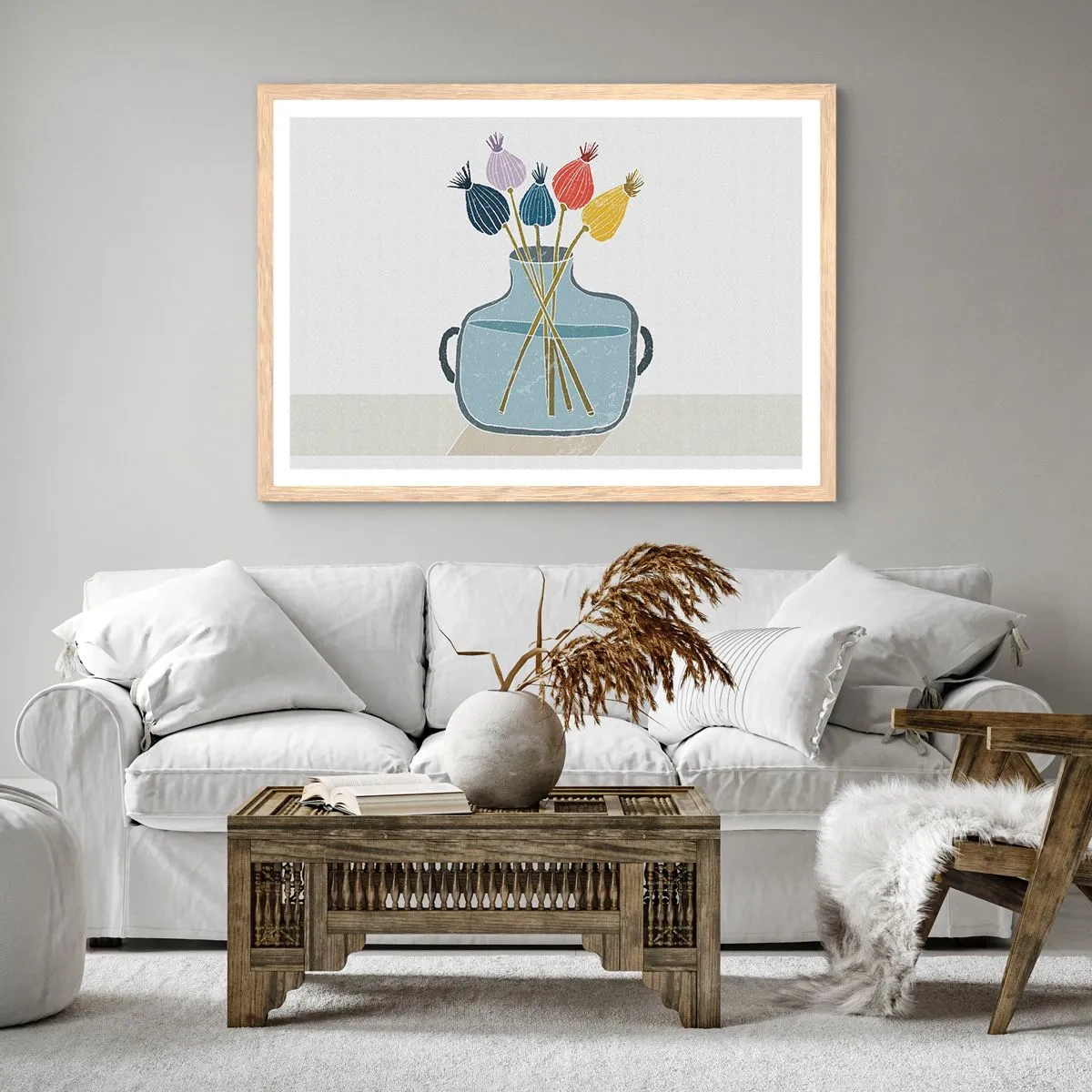 Plakat w ramie jasny dąb - Jak makiem zasiał - 100x70 cm