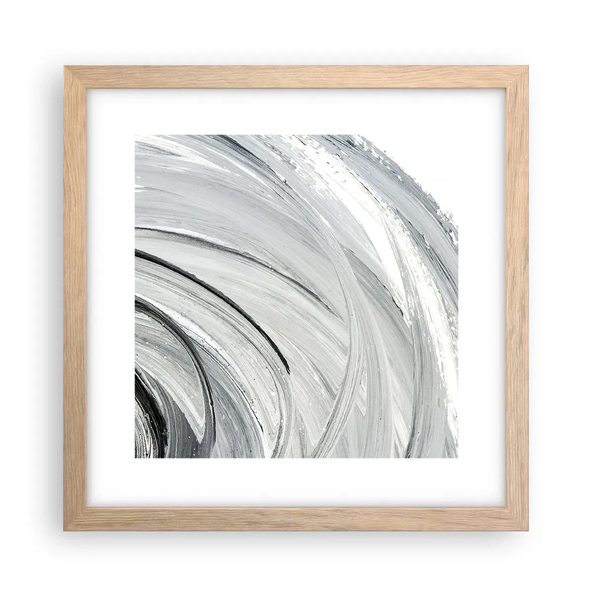 Plakat w ramie jasny dąb - Kompozycja orbitalna - 30x30 cm