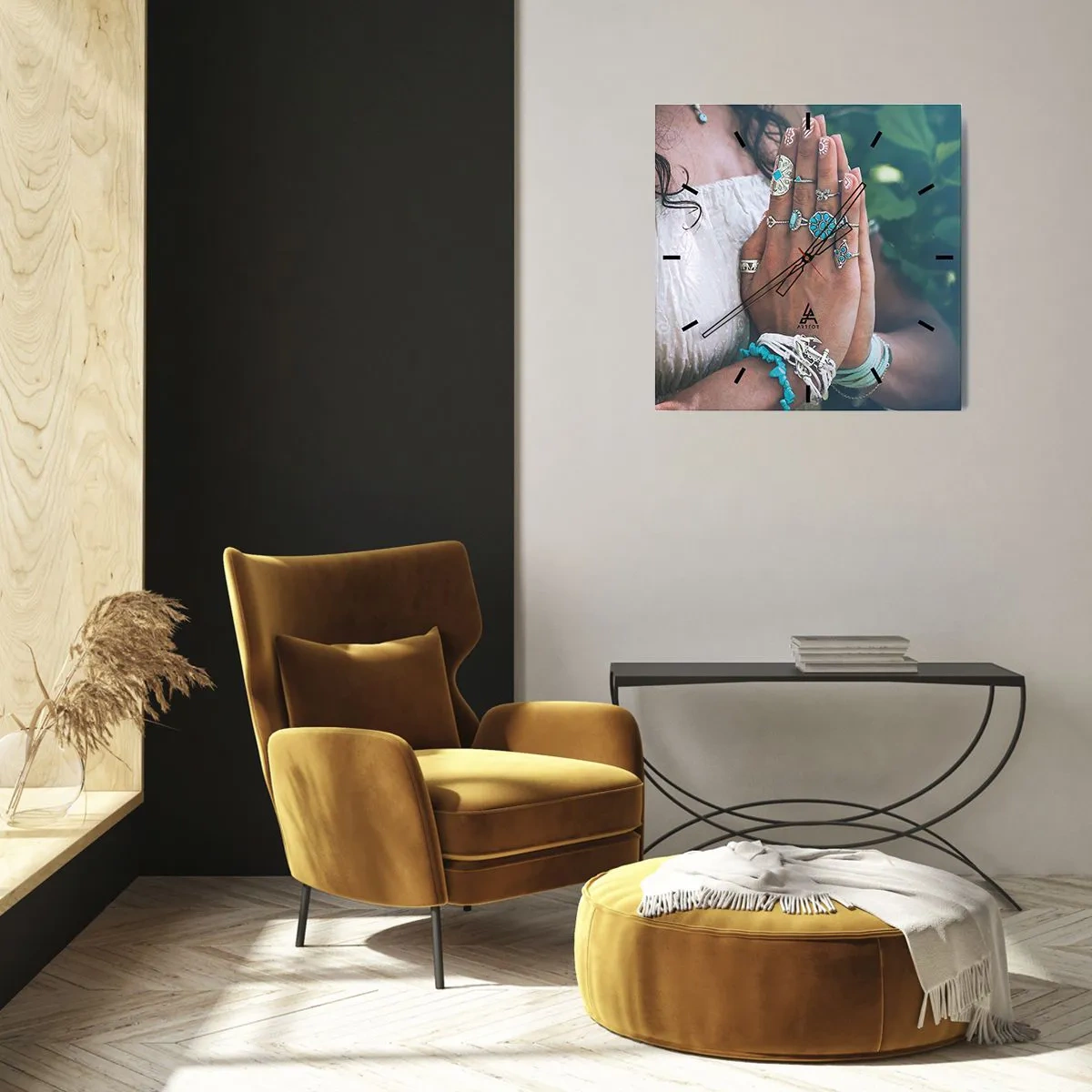 Zegar ścienny - Witaj w centrum bytu - 30x30 cm