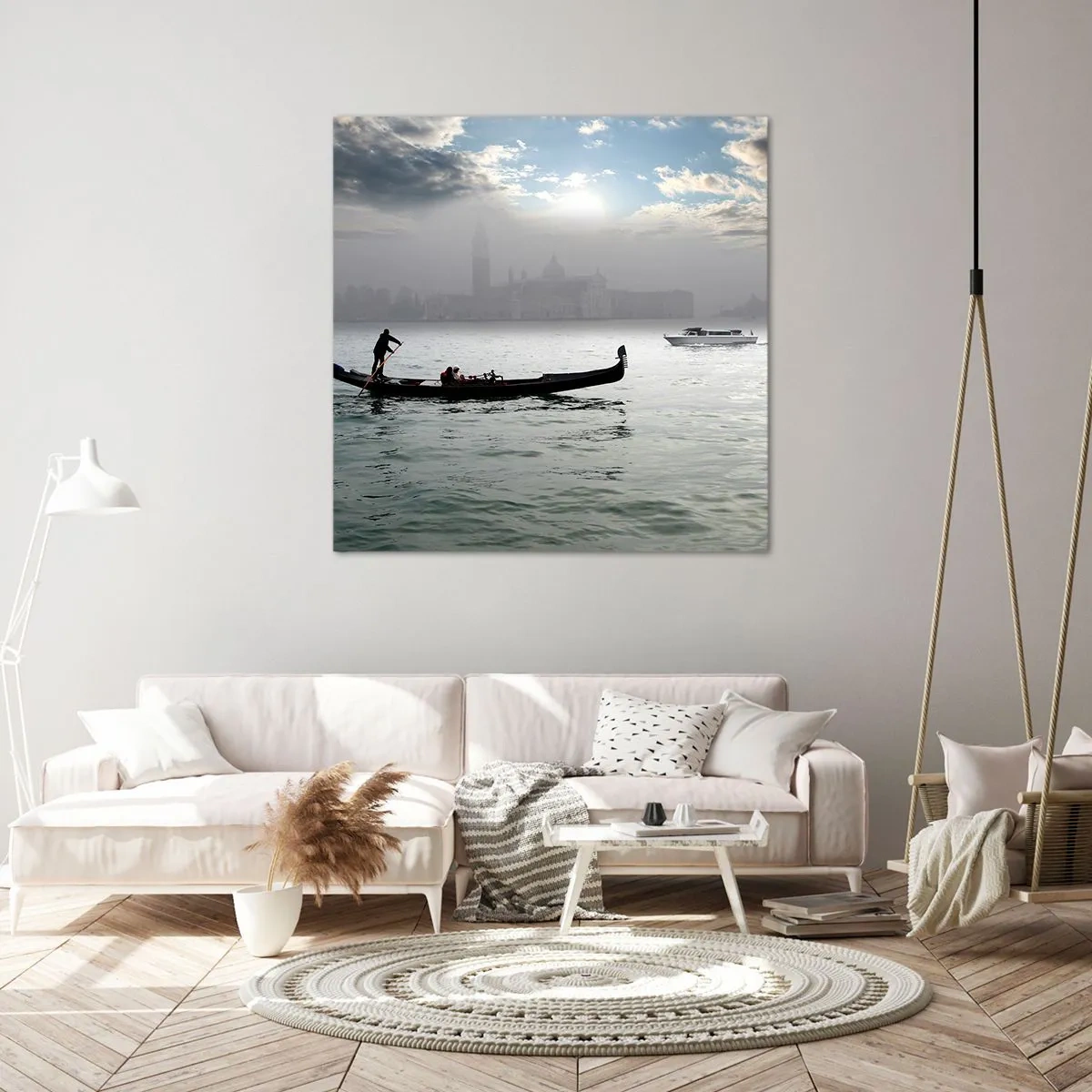 Obraz na płótnie - Bajeczne miasto z wody i mgły - 60x60 cm