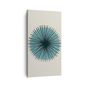 Obraz na płótnie - Promieniście na błękicie - 45x80 cm