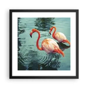 Plakat w czarnej ramie - Jesteśmy teraz w modzie - 40x40 cm