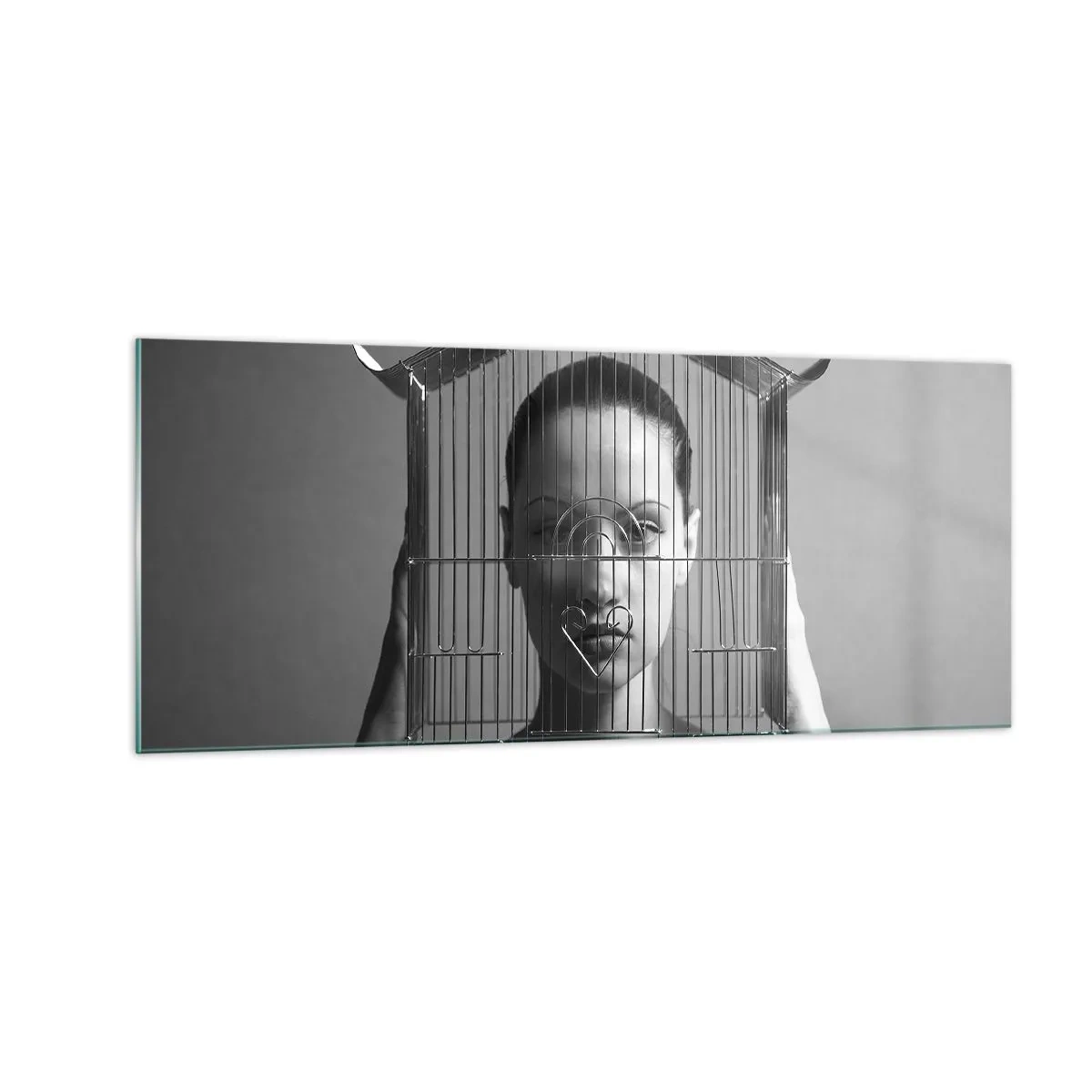 Obraz na szkle - Portret nieco surrealistyczny - 100x40 cm