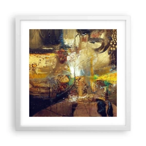 Plakat w białej ramie - Zimno, cieplej, gorąco - 40x40 cm