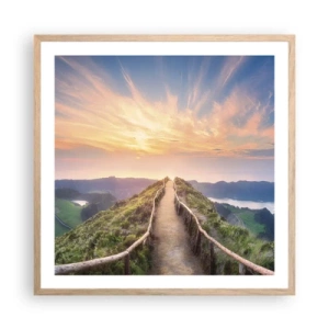 Plakat w ramie jasny dąb - Blisko nieba - 60x60 cm