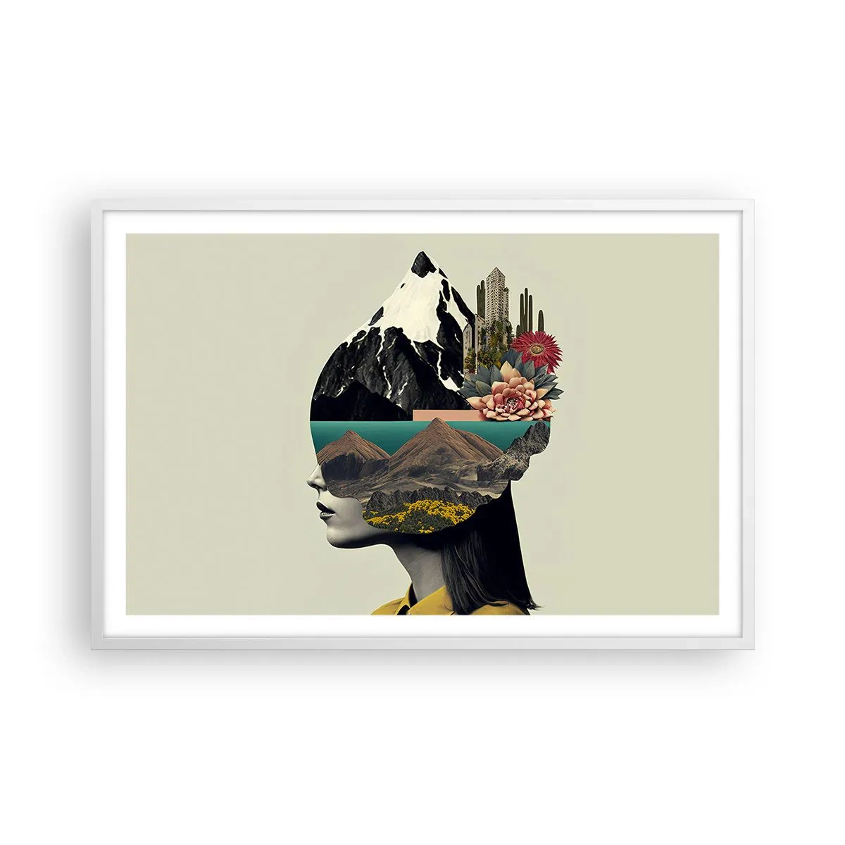 Plakat w białej ramie - Kobieta – zawsze tajemnica - 91x61 cm