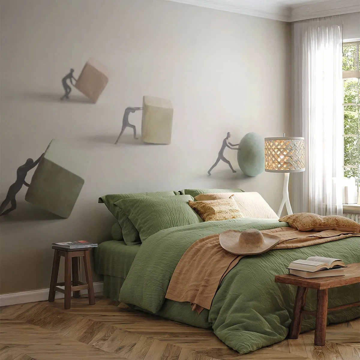 Fototapeta Premium Canvas - Samo życie - Abstrakcja, Ludzie, Praca - 500x350 cm