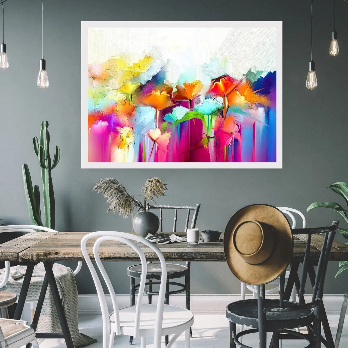 Plakat - Tęcza zakwitła - 70x50 cm